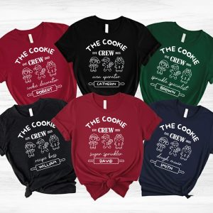 Custom Cookie Crew Matching Family ChristmasOne Size Shirts - PersonalizedOne Size Shirt
