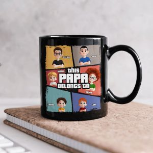This Dad Belongs To - Personalized Mug